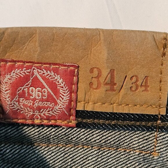 1969 Gap Jeans Men’s Blue Low Rise Straight Fit Sz 34/34 - Picture 8 of 9